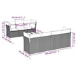 Afuera Living Contemporary 8 Piece Poly Rattan Sofa Set in Gray