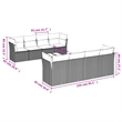 Afuera Living Contemporary 9 Piece Poly Rattan Sofa Set in Black/Cream