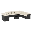 Afuera Living Synthetic Poly Rattan 12 Piece Large Sofa Set in Black