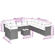 Afuera Living Contemporary 12 Piece Poly Rattan Sofa Set in Gray/Beige