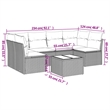 Afuera Living Synthetic Poly Rattan 7 Piece Medium Sofa Set in Beige