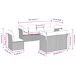 Afuera Living Contemporary 8 Piece Poly Rattan Sofa Set in Gray