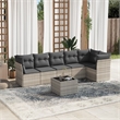 Afuera Living 7 Piece Poly Rattan Sofa Set in Light Gray/Dark Gray