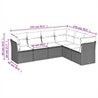Afuera Living Contemporary Synthetic Poly Rattan 6 Piece Sofa Set in Gray/Beige