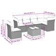 Afuera Living Contemporary 7 Piece Poly Rattan Sofa Set in Brown/Cream