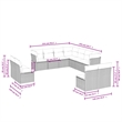 Afuera Living Contemporary 11 Piece Poly Rattan Large Sofa Set in Black