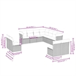 Afuera Living Contemporary Synthetic Poly Rattan 11 Piece  Sofa Set in Black