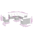 Afuera Living Contemporary Synthetic Poly Rattan 12 Piece  Sofa Set in Black