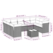 Afuera Living Contemporary 10 Piece Poly Rattan Sofa Set in Black/Cream