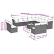Afuera Living Contemporary Poly Rattan Small Sofa Set in Gray