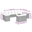 Afuera Living Contemporary Synthetic Poly Rattan Sofa Set in Gray