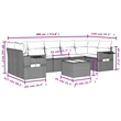 Afuera Living Contemporary Synthetic Poly Rattan Large Sofa Set in Beige