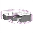 Afuera Living Contemporary 9 Piece Poly Rattan Sofa Set in Black