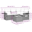 Afuera Living Contemporary 5 Piece Poly Rattan Sofa Set in Brown/Cream