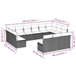 Afuera Living Synthetic Poly Rattan 13 Piece Large Sofa Set in Beige