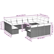 Afuera Living Contemporary Poly Rattan Sofa Set in Black/Cream