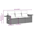 Afuera Living Contemporary 3 Piece Poly Rattan Sofa Set in Brown/Cream