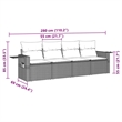 Afuera Living Contemporary 4 Piece Poly Rattan Large Sofa Set in Gray