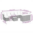 Afuera Living Contemporary 11 Piece Poly Rattan Sofa Set in Black