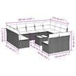 Afuera Living Contemporary Synthetic Poly Rattan Sofa Set in Gray