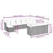 Afuera Living Contemporary 12 Piece Poly Rattan Large Sofa Set in Gray