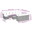 Afuera Living Contemporary 13 Piece Poly Rattan Sofa Set in Black