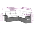 Afuera Living Contemporary 5 Piece Poly Rattan Sofa Set in Beige