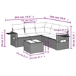 Afuera Living Contemporary 6 Piece Poly Rattan Sofa Set in Beige