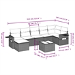 Afuera Living Contemporary Synthetic Poly Rattan 8 Piece  Sofa Set in Beige