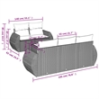 Afuera Living Contemporary 6 Piece Poly Rattan Sofa Set in Gray