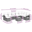 Afuera Living Contemporary Synthetic Poly Rattan Large Sofa Set in Gray