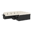 Afuera Living Contemporary 11 Piece Poly Rattan Sofa Set in Black
