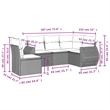 Afuera Living Contemporary 5 Piece Poly Rattan Sofa Set in Black