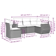 Afuera Living Contemporary 5 Piece Poly Rattan Sofa Set in Brown