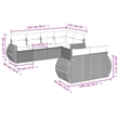 Afuera Living Contemporary 7 Piece Poly Rattan Sofa Set in Gray