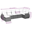 Afuera Living Contemporary 7 Piece Poly Rattan Sofa Set in Gray/Beige