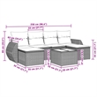 Afuera Living Contemporary 7 Piece Poly Rattan Sofa Set in Gray