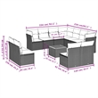Afuera Living Contemporary Synthetic Poly Rattan Garden Sofa Set in Gray