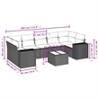 Afuera Living Contemporary Synthetic Poly Rattan 8 Piece  Sofa Set in Gray