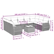 Afuera Living Contemporary 10 Piece Poly Rattan Small Sofa Set in Black