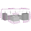 Afuera Living Contemporary Synthetic Poly Rattan 5 Piece  Sofa Set in Black