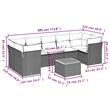 Afuera Living Contemporary Synthetic Poly Rattan 8 Piece  Sofa Set in Beige