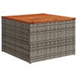 Afuera Living Contemporary 9 Piece Poly Rattan Sofa Set in Gray