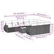Afuera Living Contemporary Synthetic Poly Rattan Sofa Set in Gray