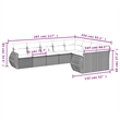 Afuera Living Contemporary Synthetic Poly Rattan Sofa Set in Gray