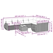 Afuera Living Contemporary Poly Rattan Sofa Set in Black/Cream