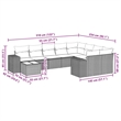 Afuera Living Contemporary Synthetic Poly Rattan Small Sofa Set in Black/Cream