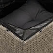 Afuera Living Contemporary 7 Piece Poly Rattan Sofa Set in Gray