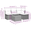 Afuera Living Contemporary 5 Piece Poly Rattan Sofa Set in Beige