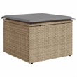 Afuera Living Contemporary 5 Piece Poly Rattan Sofa Set in Beige